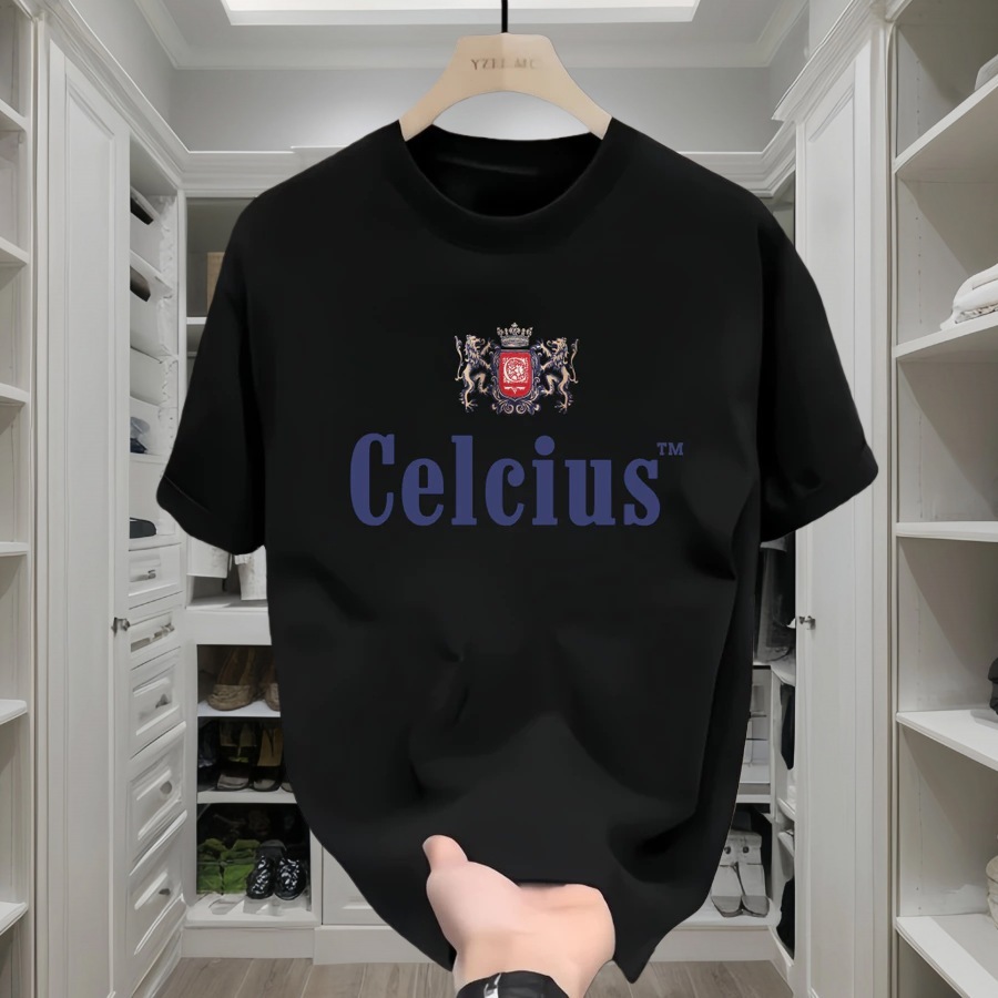 CELCIUS T-shirt Baju Kaos Pria DistroOriginal 100% Terbaru 2025 Hitam Katun24s Premium Lengan Pendek