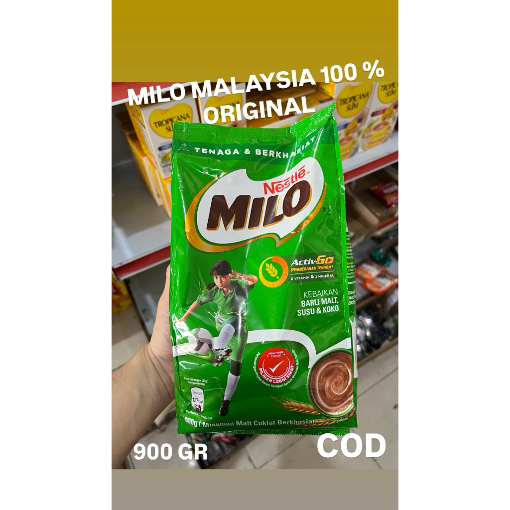 MILO MALAYSIA ORIGINAL 900 GR - MILO MALAYSIA - COKELAT MALAYSIA - COKLAT MALAYSIA - MILO NESTLE MAL