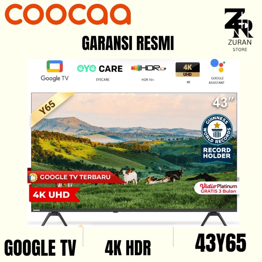 COOCAA 43Y65 UHD / 4K GOOGLE TV 43 inch