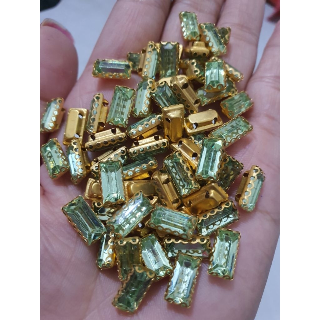 cangkang EMAS KOTAK / payet cangkang balok /payet persegi panjang