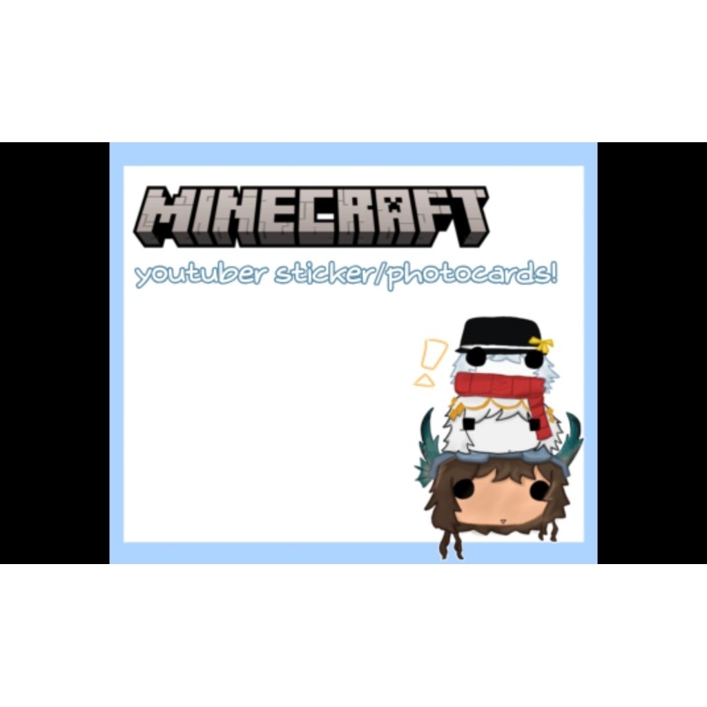 MCYT duo/trio sticker/photocards //  wisp smp , glitch smp , unstable universe