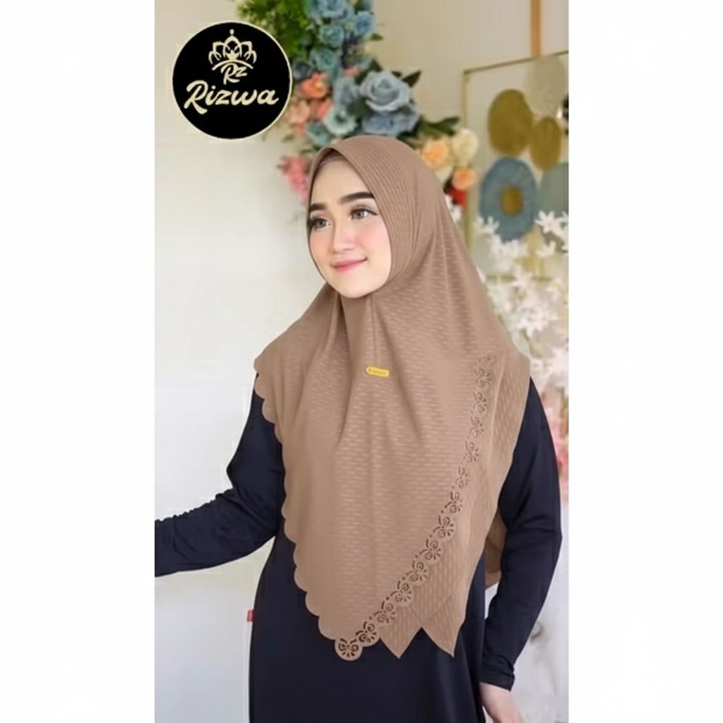 Hijab Instan Terpopuler / Jilbab Instan Laser Cuting Tsamara By Rizwa
