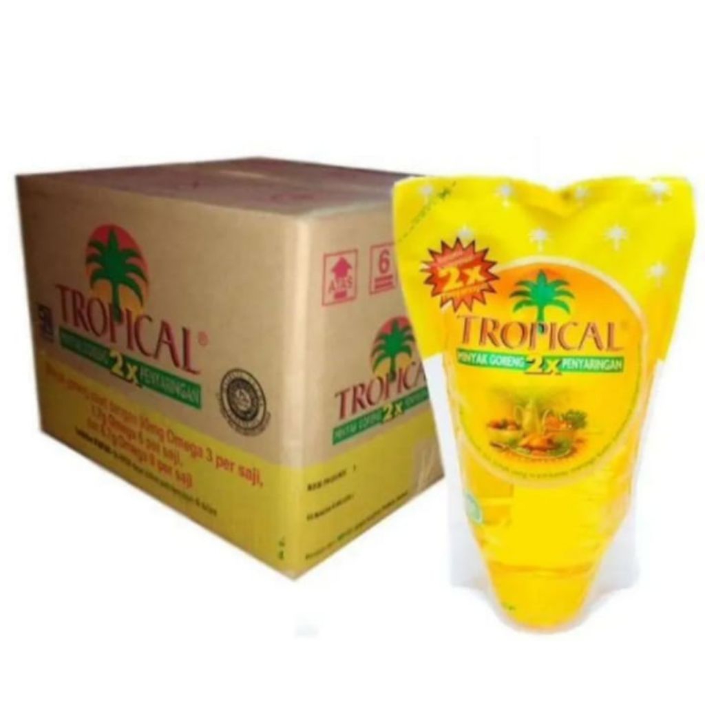 Minyak goreng tropical 2 liter 1 dus 6 pcs