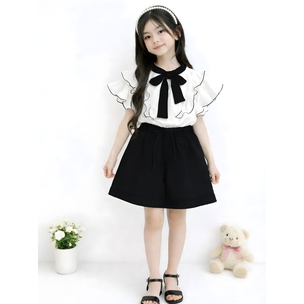 Set Baju Anak Perempuan Modis Kekinian Setelan Anak Cewek Ala Korea Tasyi Ro