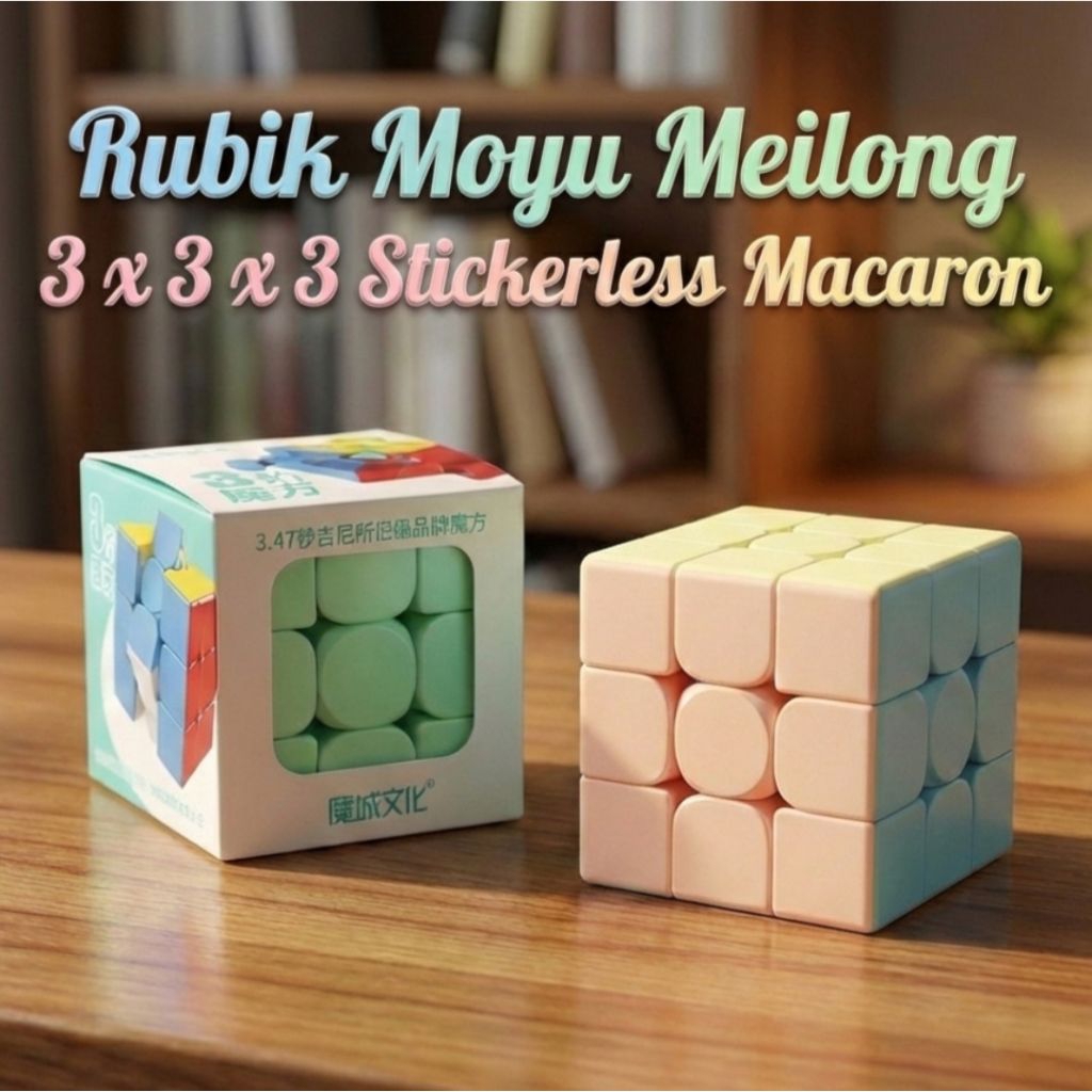 Rubik Moyu Meilong 3 x 3 x 3 Stickerless Macaron