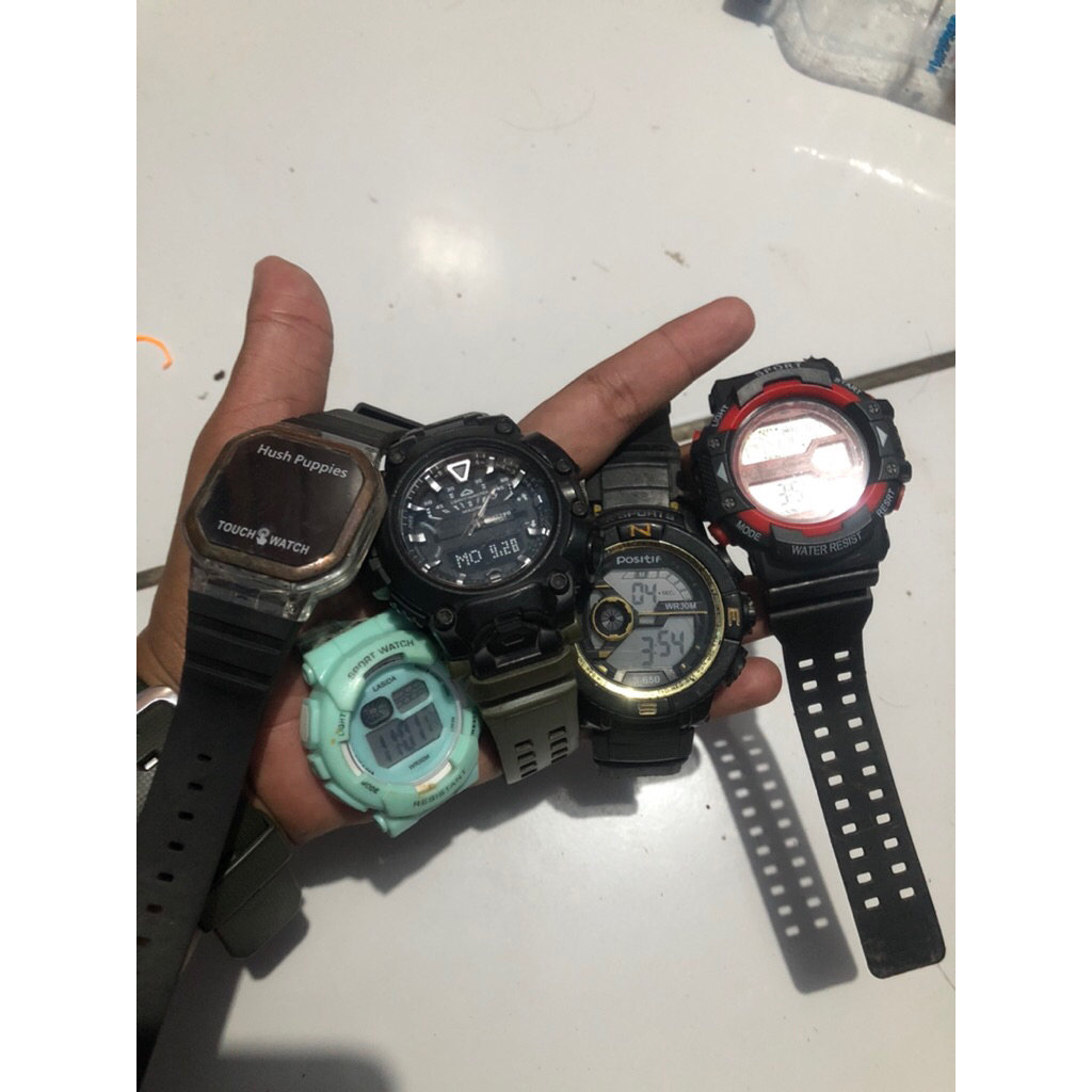 borongan  jam tangan digital minus