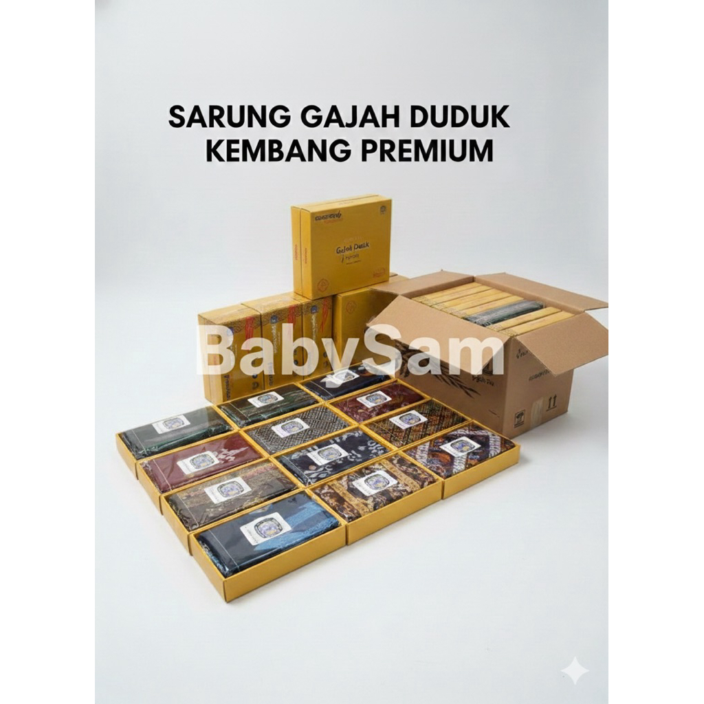 SARUNG GAJAH DUDUK KEMBANG PREMIUM || SARUNG TENUN DEWASA