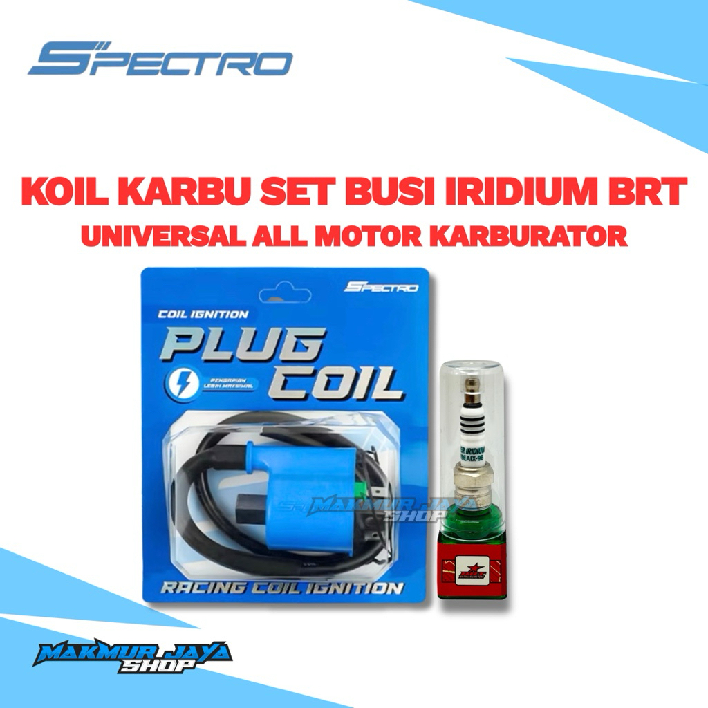 KOIL COIL RACING SPECTRO INJEKSI + BUSI IRIDIUM BRT UNIVERSAL ALL MOTOR INJEKSI VARIO 125-160 PCX AD
