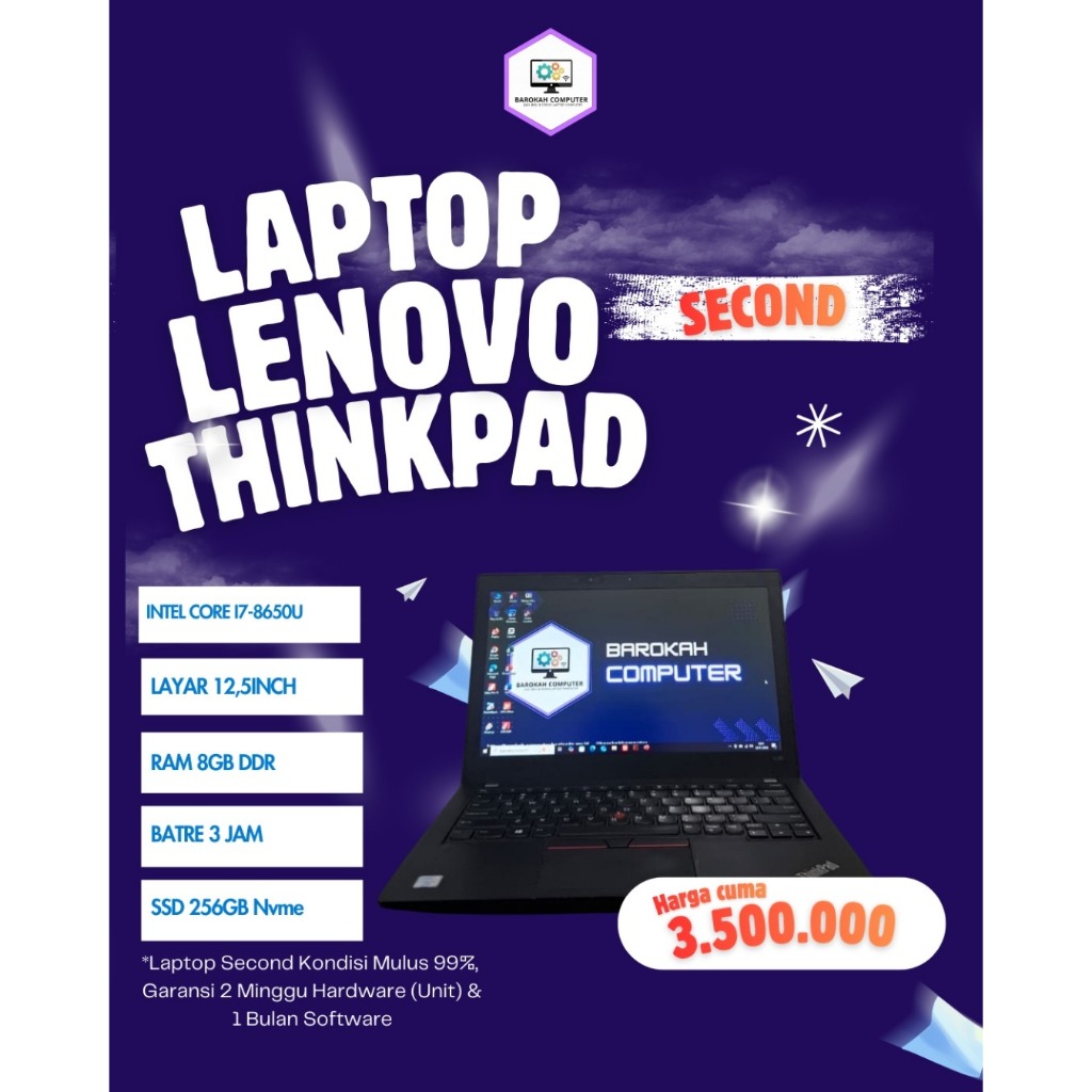 Lenovo Thinkpad Core I7 Gen 8