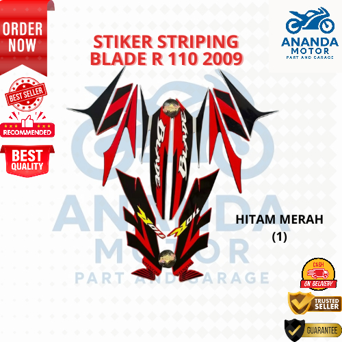 STRIPING STIKER BLADE R 110 2009 WARNA GRADE ORIGINAL