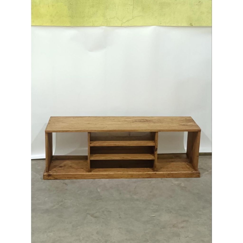 (Ready stok) meja TV kayu jati putih kayu gamelina