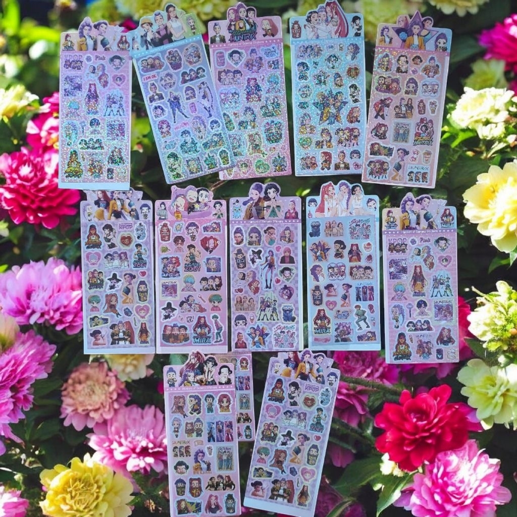 stiker demon hunter kpop hologram/stiker glitter kpop demon hunter