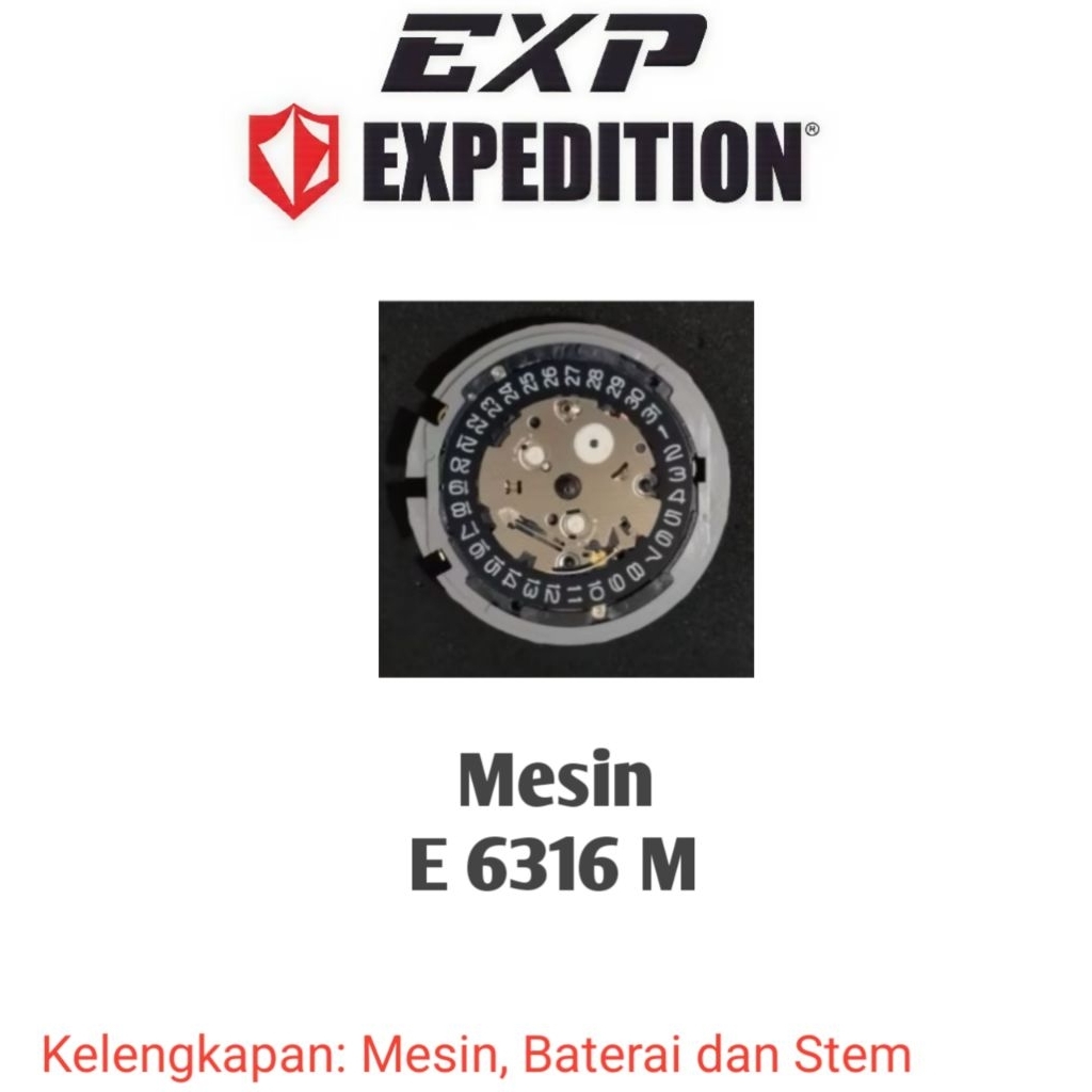 Mesin Original untuk Jam Tangan Expedition Tipe E 6316 M, E 6622 M, E 6661 M