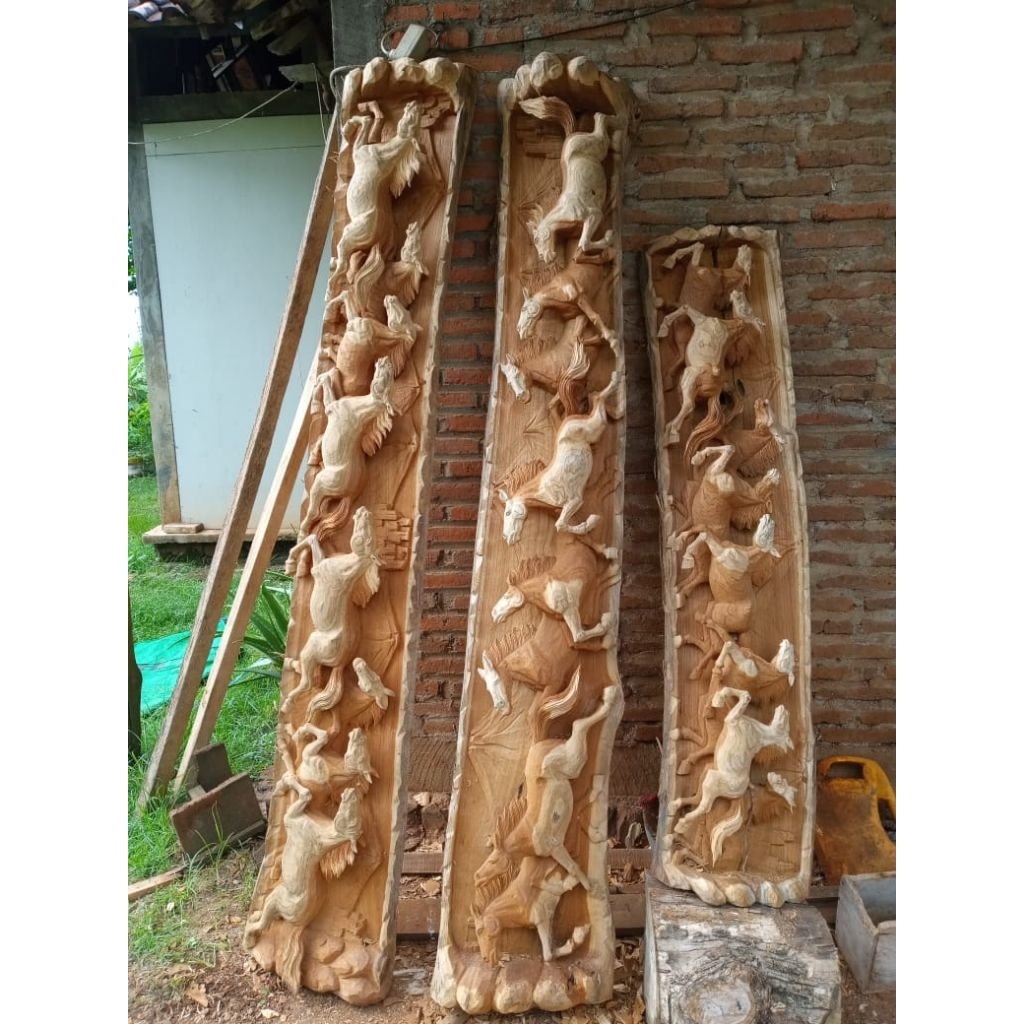Relief Kuda Ukiran Kuda Hiasan Dinding