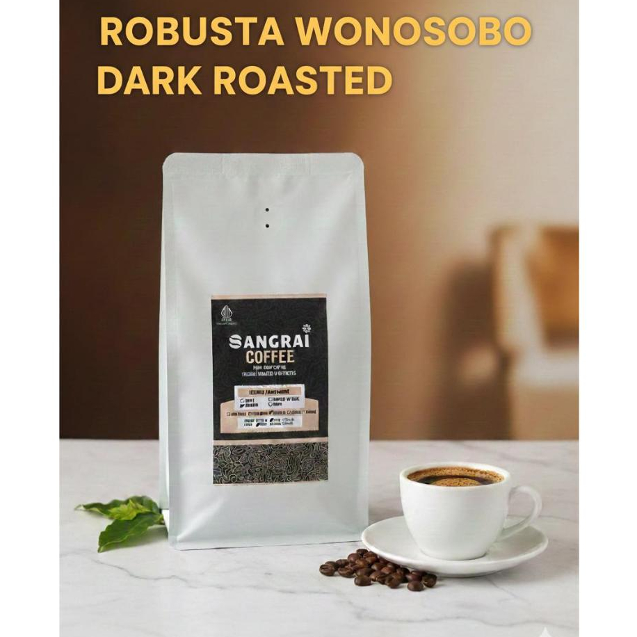 Kopi Robusta Natural Wonosobo 200 gram Sangrai Dark Roast Coffee Murni