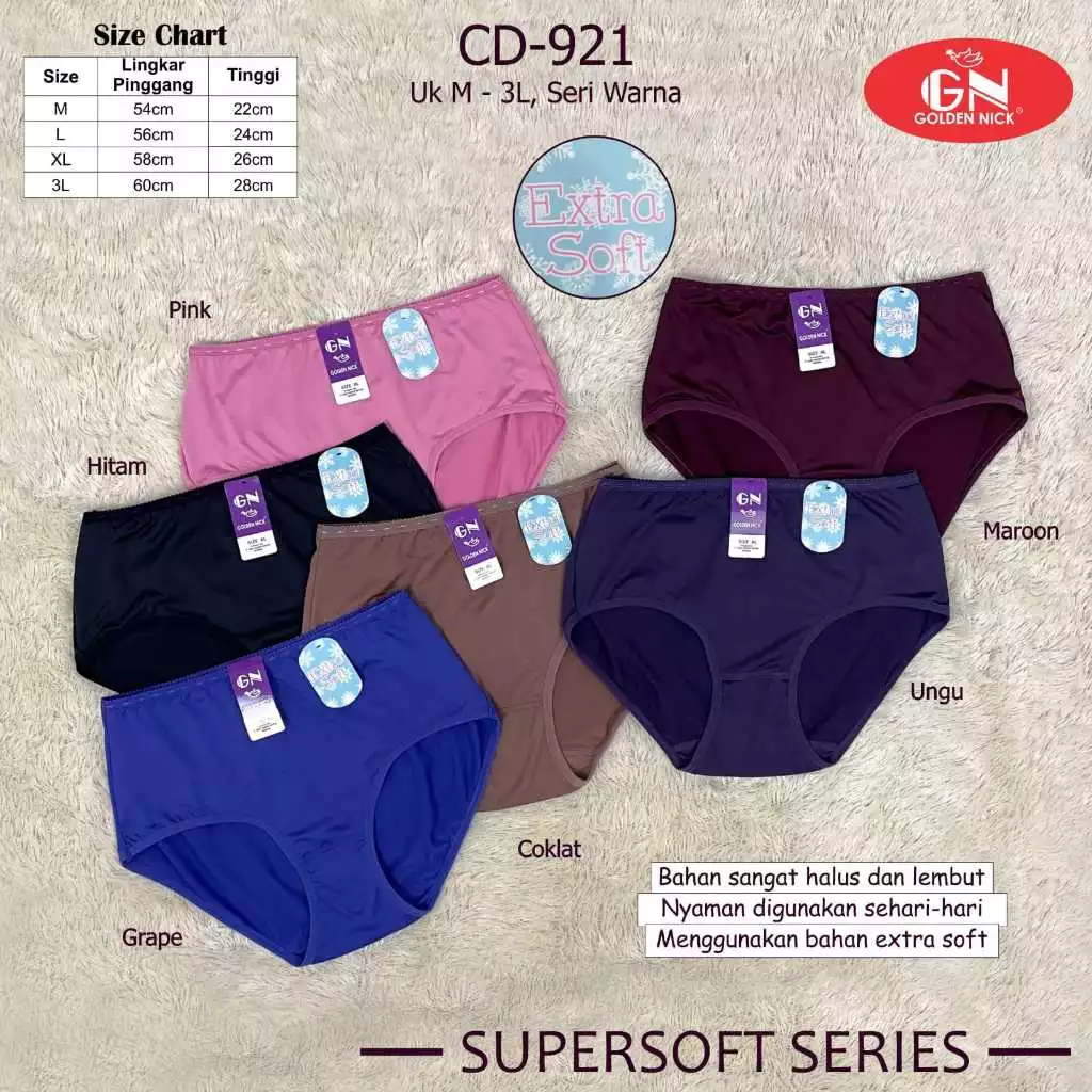Golden Nick 921 CD Celana Dalam Wanita Golden Nick Extra Soft Pilih Warna