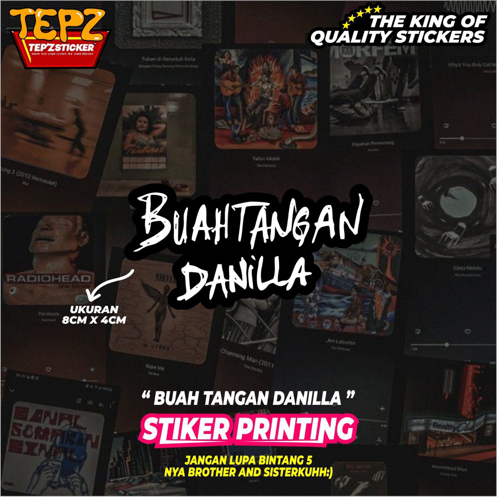 STIKER STICKER (BUAH TANGAN DANILLA) STIKER BAND|STIKER METAL|STIKER TUMBLR|STIKER AESTHETIC