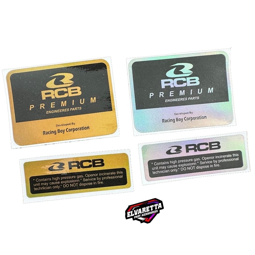 STIKER SHOCK BELAKANG RCB V SERIES STIKER SHOCK RACING BOY PREMIUM GOLD DAN HOLO
