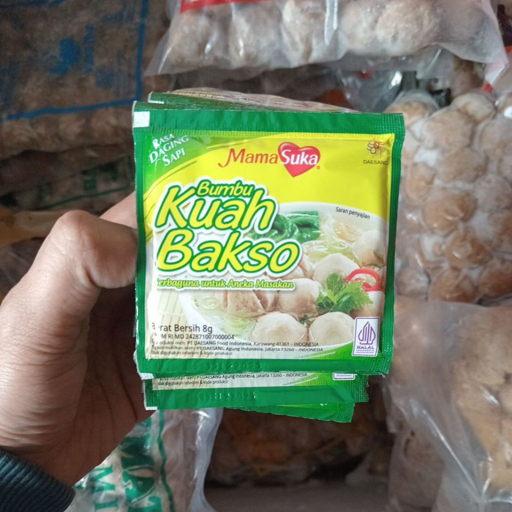 Bumbu Kuah Bakso Instan Mamasuka Rasa Sapi 8g - Praktis, Gurih, Aroma Sapi