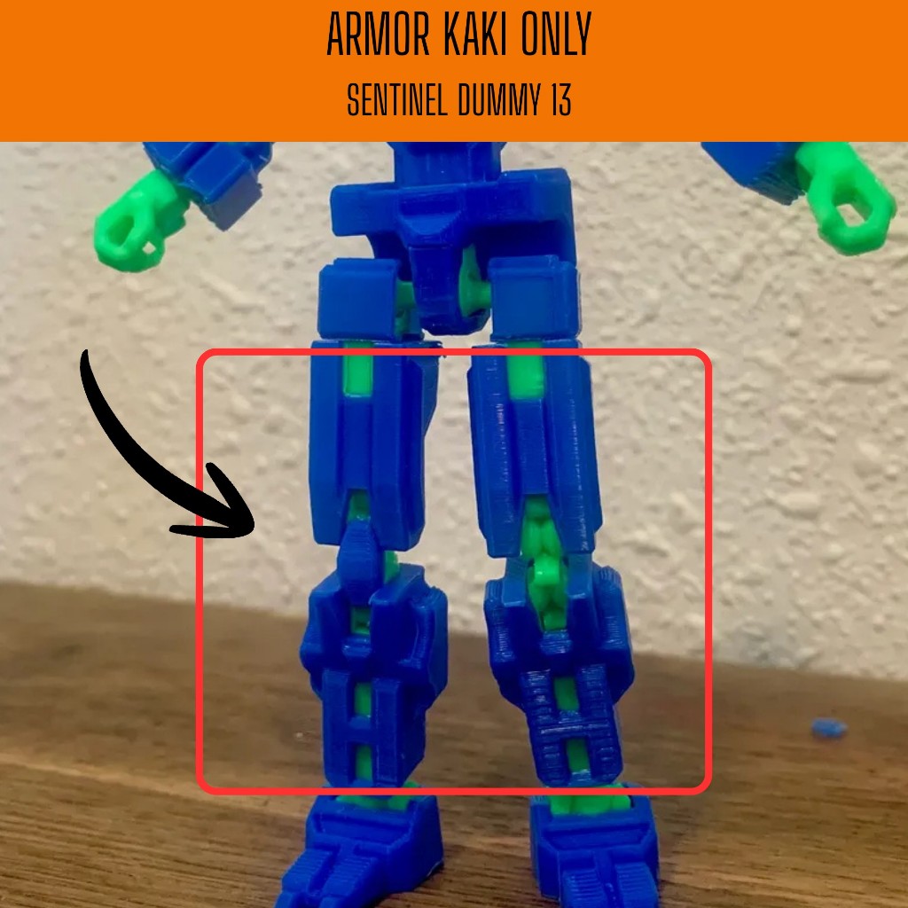Armor Kaki Sentinel Only Dummy 13 Sentinel 13 3D Print Figure DNR Toys