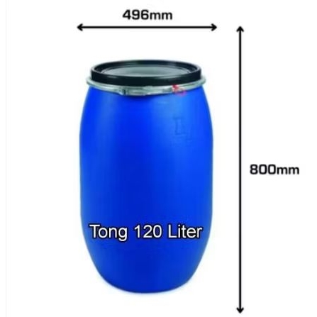 Tong Biru Bekas Kapasitas 120 Liter