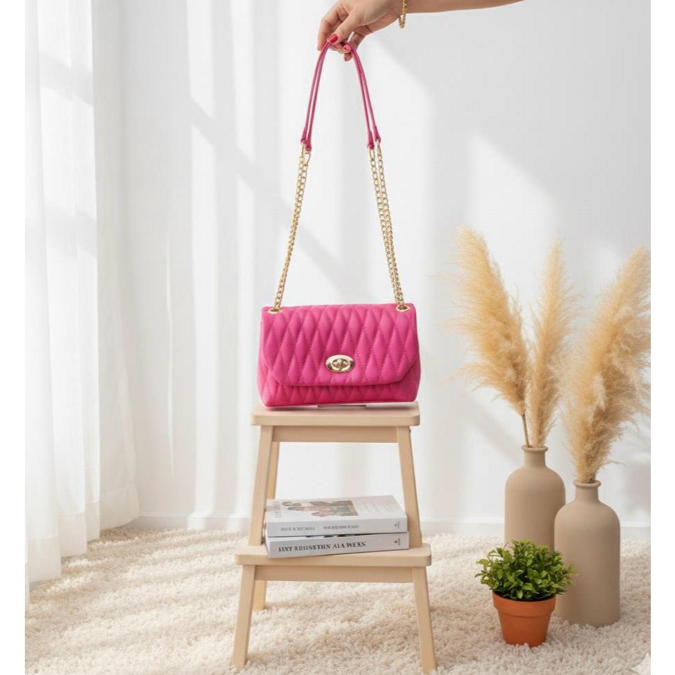 Sling Bag Wanita 2 Ruag Tas Bahu Dan Selempang Wanita Tali Rantai Emas Shoulderbag Tas Wanita Mini