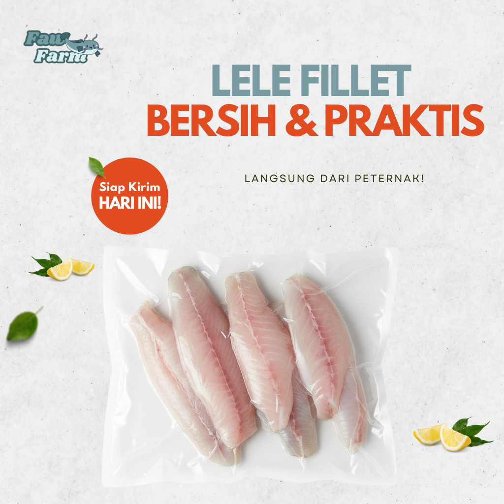 Ikan Lele Fillet Boneless Segar 250gr 500gr 1kg Tanpa Duri Kulit dan Tulang Siap Olah Tanpa Pengawet