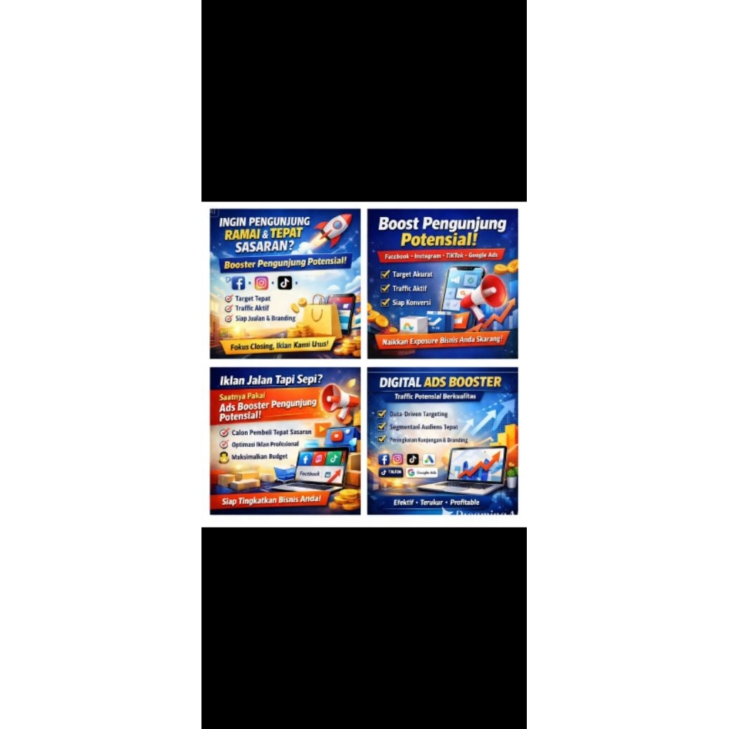 Ads Booster Web Traffic (10 hari plus 7 hari) Bonus Landing Page (1 tahun)