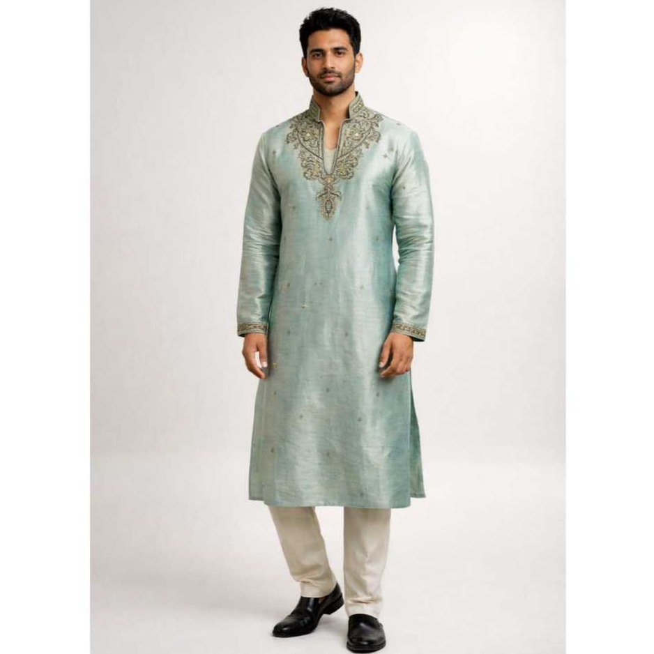 Sherwani (Baju Pria) India Bahan Poleyester Silk/ Baju India
