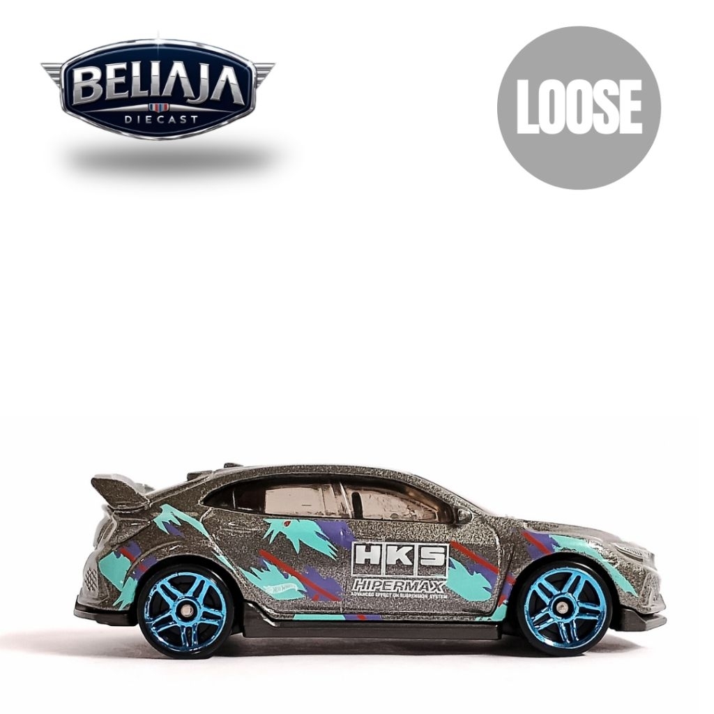 HOT WHEELS 2018 HONDA CIVIC TYPE R GREY HKS LOOSE