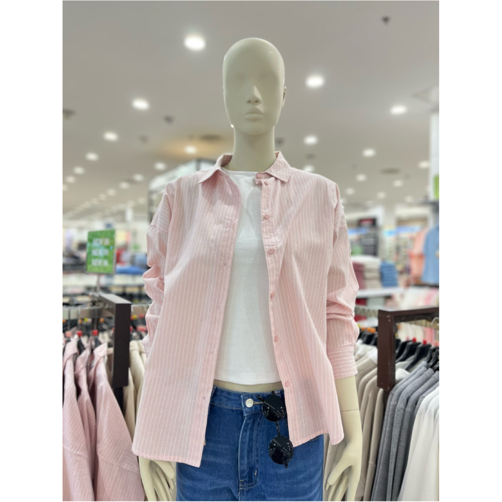 Kemeja Wanita Nevada x Disney Original | Stripe Shirt Casual | Lengan Panjang | Size S–XL