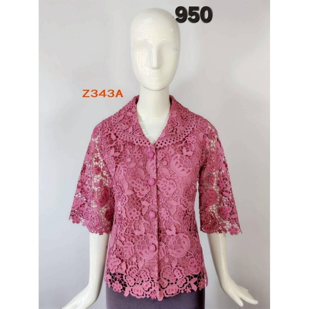 Ready Pink butik atasan brokat bangkok super terbaru P349B