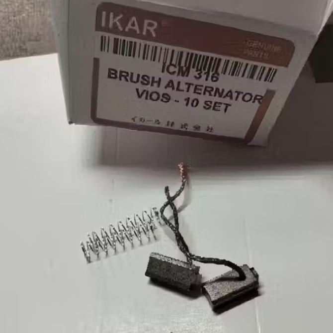 10Set CARBON BRUSH ALTERNATOR/ARANG DINAMO AMPER TOYOTA INNOVA,YARIS,AVANZA Lama/FORTUNER,HILUX,VIOS
