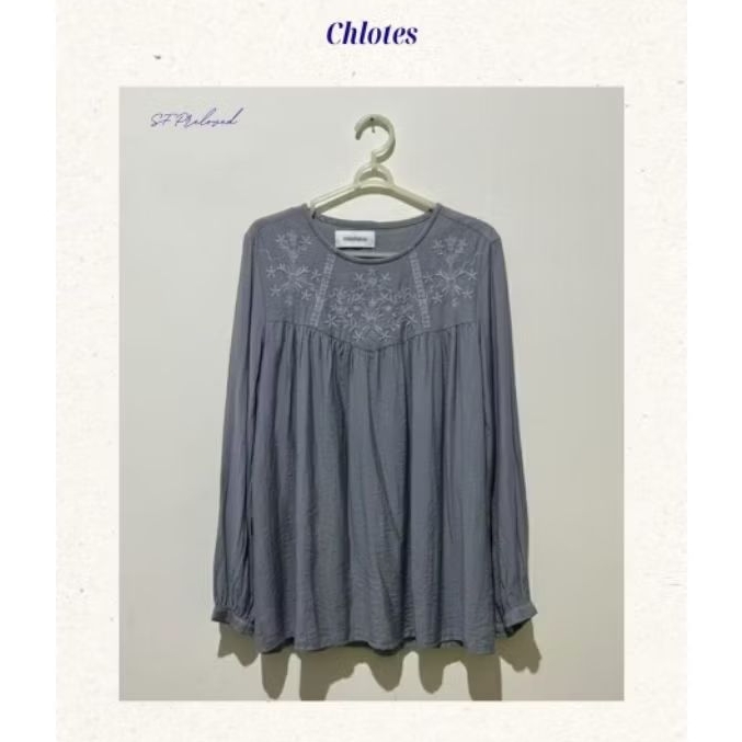 Kemeja Kerja Wanita Abu Abu (Preloved)