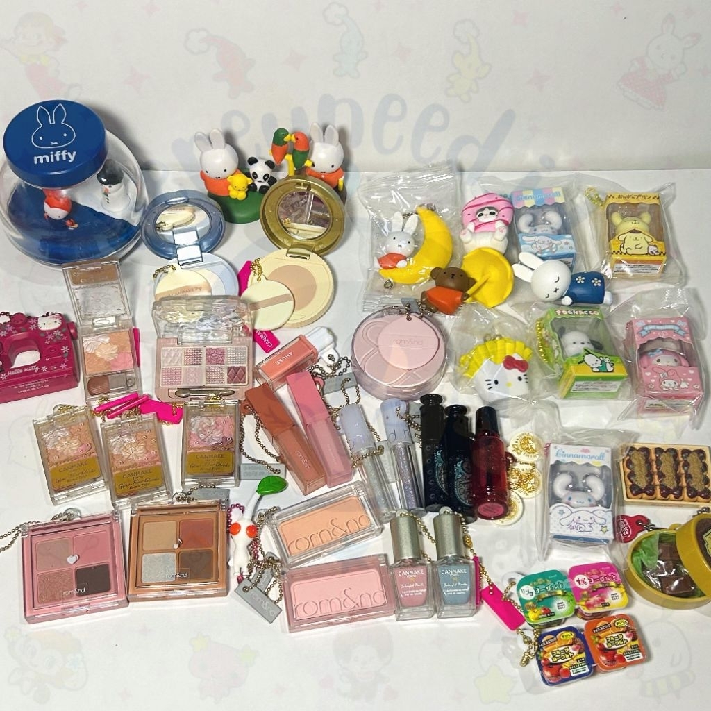 [11] UPDATE 17/3 [Ready COD Not For Sensi Buyer] Trinkets Gacha Gashapon Make up Canmake Rom&nd Miff