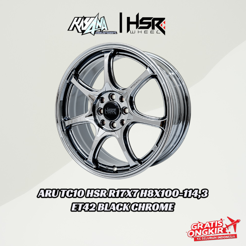 VELG MOBIL HSR ARU RING 17 HOLE 4X100-114,3 VELG RACING YARIS CITY BALENO HB FRONX LIVINA