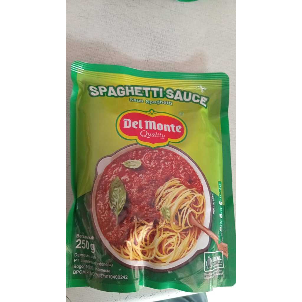 Del Monte Saos Spageti 250gr, Bumbu Pasta Instan, Tomat Saus Pasta Halal, Bahan Masak Pasta Praktis,