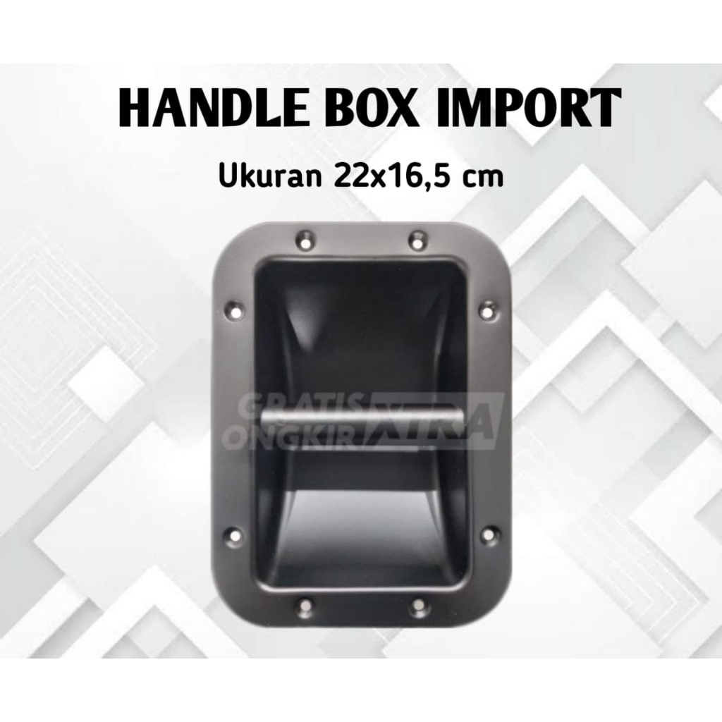 HANDLE BOX SPEAKER LINE ARRAY IMPORT MODEL OVAL UK 22X16 CM BAHAN PLAT BESI TEBAL