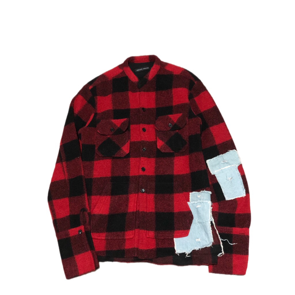 Grace show japan outer shirt / japanese patchwork outer shirt