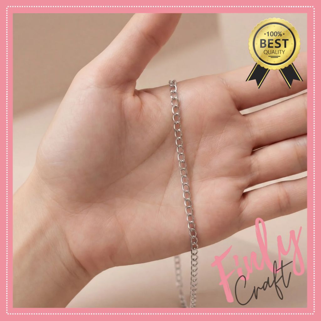 1 METER RANTAI STAINLESS 4x3x0.5mm RANTAI STAINLESS STEEL RANTAI EXTENDER STAINLESS STEEL RANTAI STA