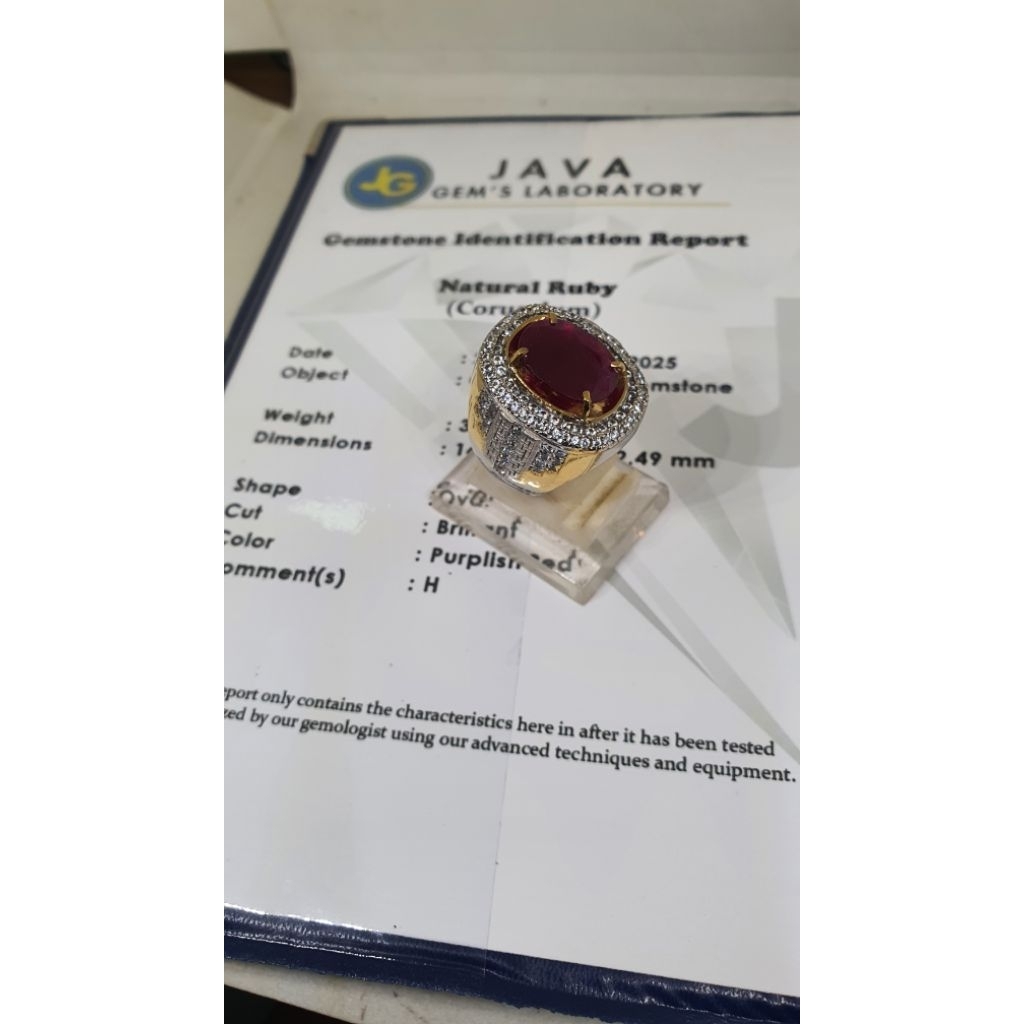 NATURAL RUBY HEATED ONLY MEJA LEBAR MERAH MERONA