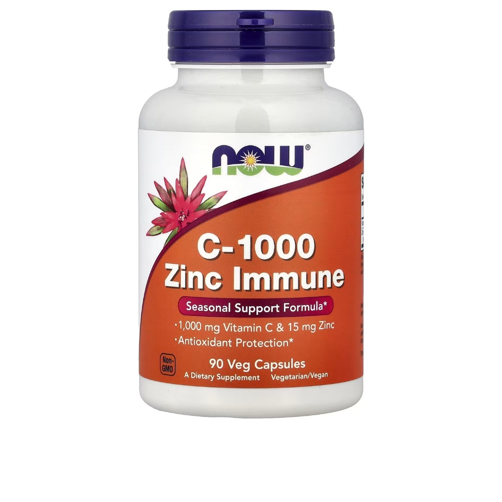 NOW Foods, C-1000, Zinc Immune, 90 Veg Cap