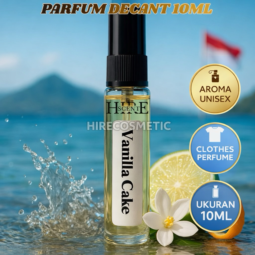 Parfum Spray Decant 10ml By Hirescent ( Vanilla Ice - Chocolate - Cake - Sweet - Banana ) Wangi Taha