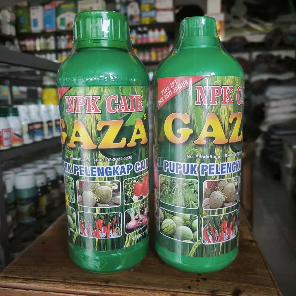 Pupuk Npk cair Gaza 1 lt PUPUK PELENGKAP CAIR PUPUK DAUN PENYUBUR DAUN
