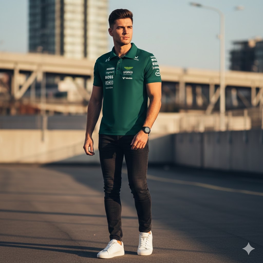 Polo Shirt Aston Martin F1 Team Green – Official Racing Merchandise  Kaos Polo Aston Martin Aramco C