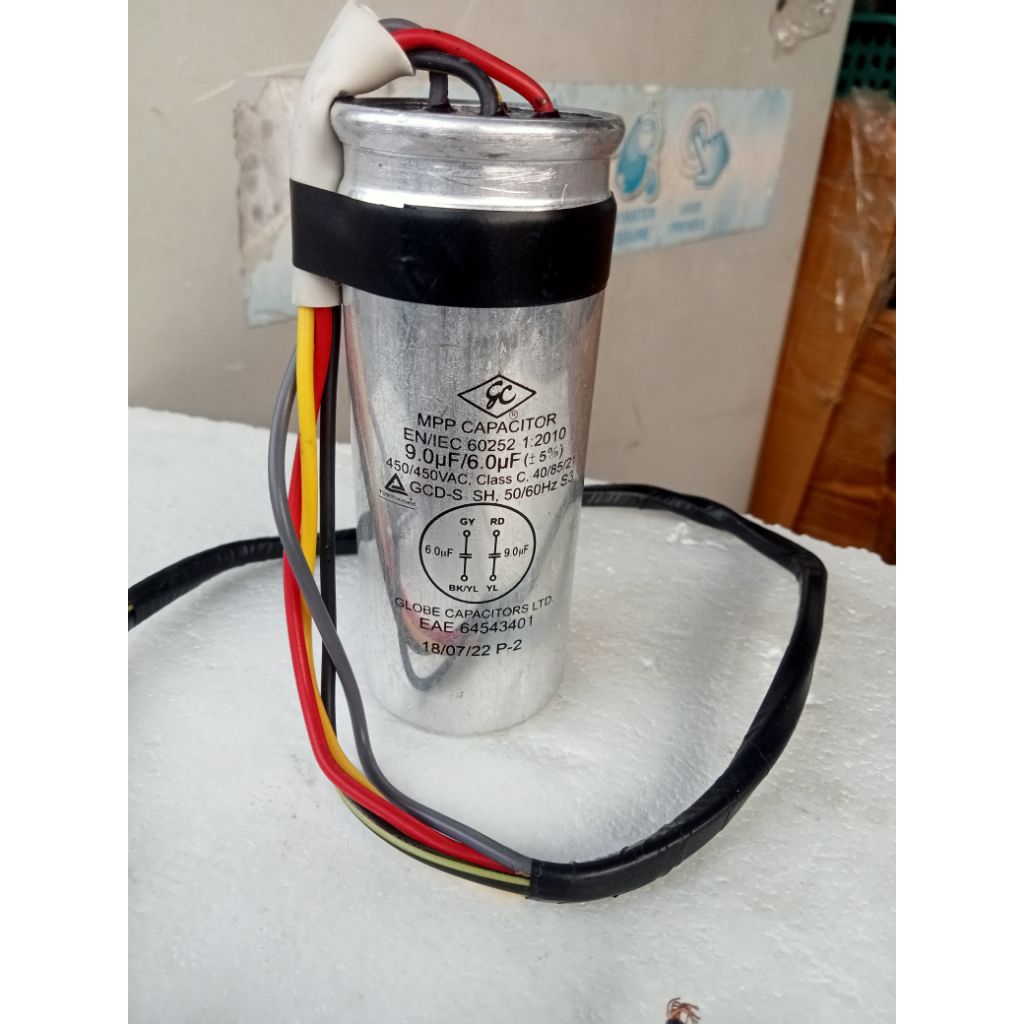 kapasitor mesin cuci lg 2tabung original