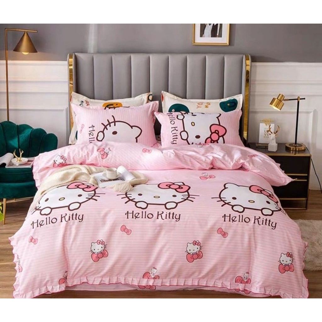 Bedcover set sprei hello kitty bedcover set 90x200 bedcover set 100x200 bedcover set 120x200 bedcove