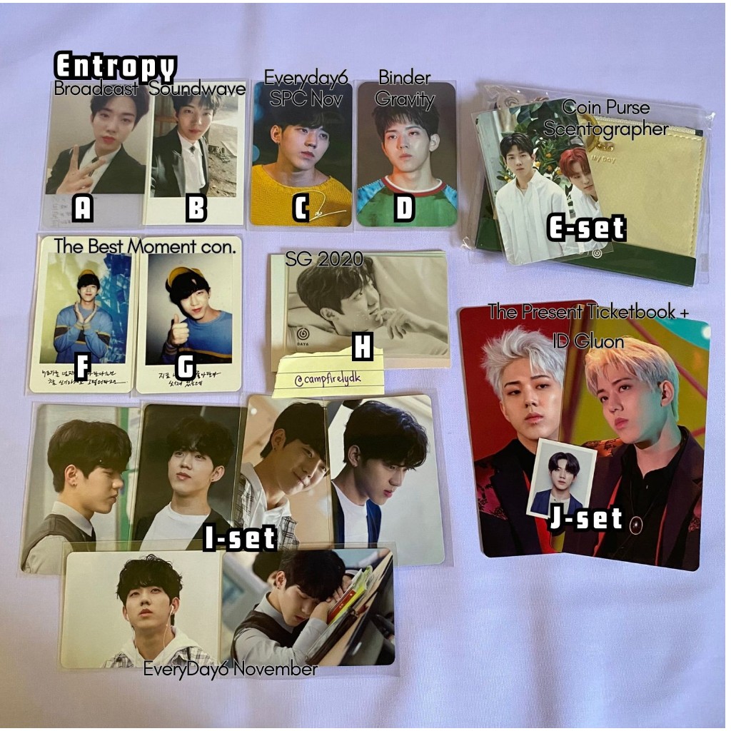 DAY6 Dowoon Photocard Binder Entropy Gravity Mika Spc November ed6 the best moment scentographer the