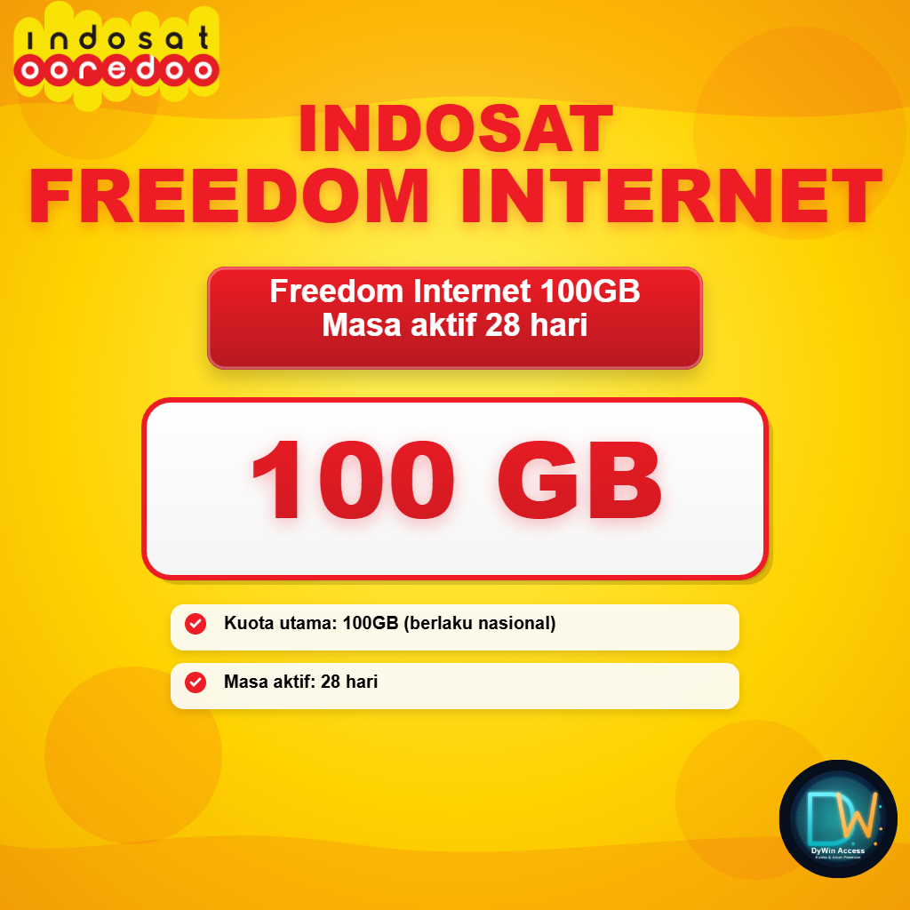 PAKET DATA INTERNET INDOSAT JUMBO|100GB - 200GB|28 HARI