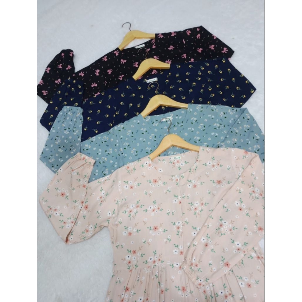 GAMIS RAYON MOTIF PREMIUM, GAMIS RAYON VISCOSE, GAMIS SUSUN REMPEL 2